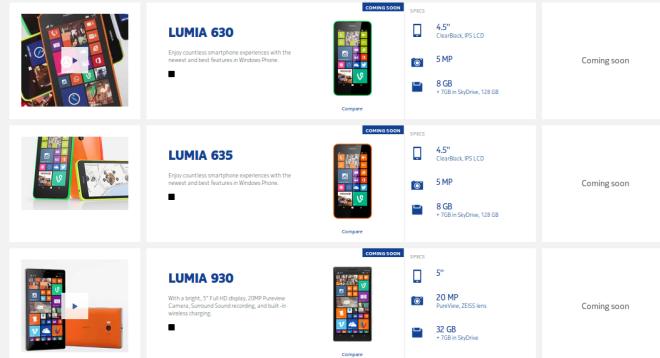 Nokia Lumia 930 and LUmia 630 coming soon to Ireland