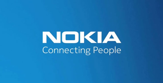 Nokia logo in blue / white