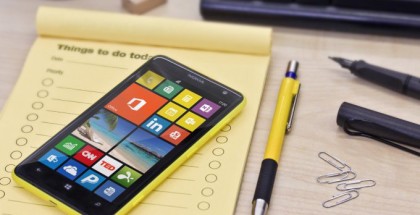 A picture of a yellow Nokia Lumia 625
