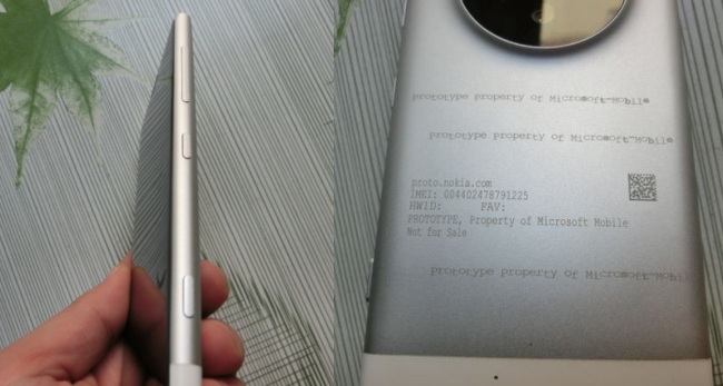 side and back of McLaren or Lumia 1030