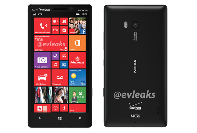Lumia 929 front and back picture