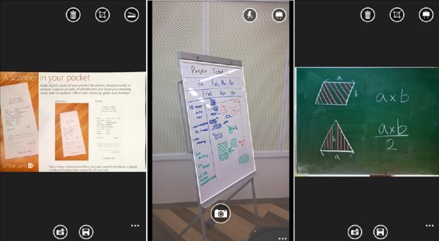 Office Lens One note Windows Phone application scanner