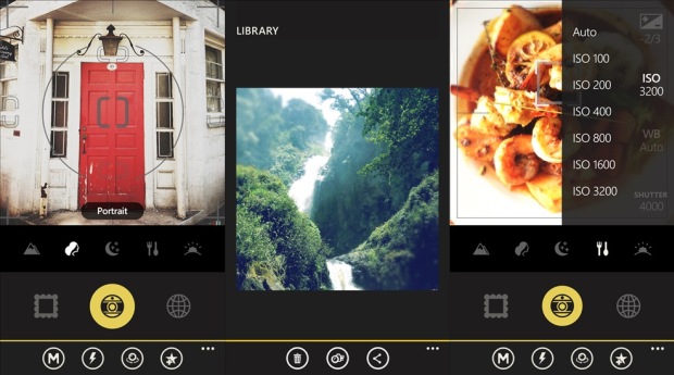 Oggl screens of the photo app for Windows Phone