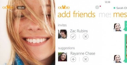 ooVoo for WIndows Phones - screens