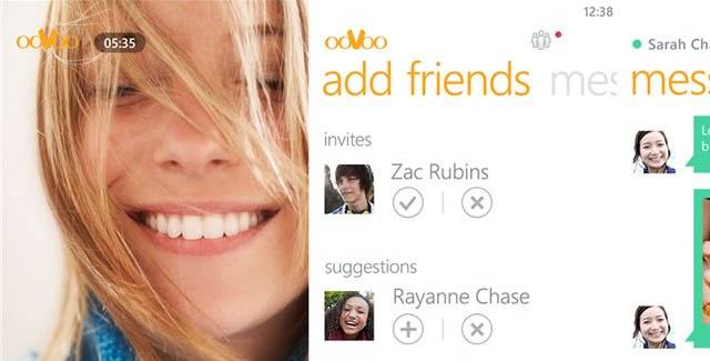 ooVoo for WIndows Phones - screens