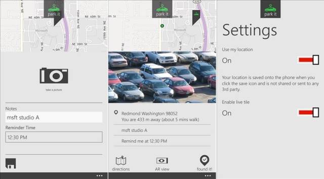 park it now app for windows phone 8 and windows phone 8.1