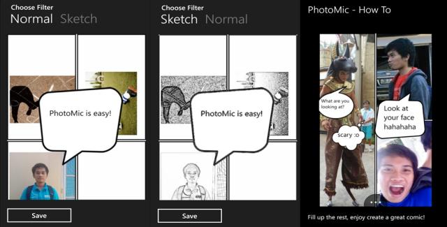 Create comics and collages using PhotoMic app