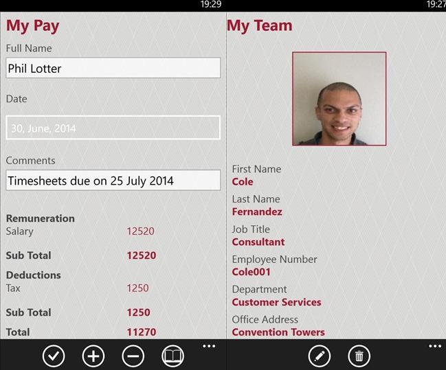 Piilo app for windows phone screens