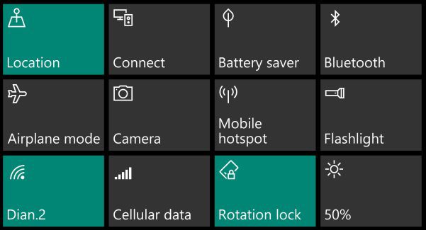 Quick buttons