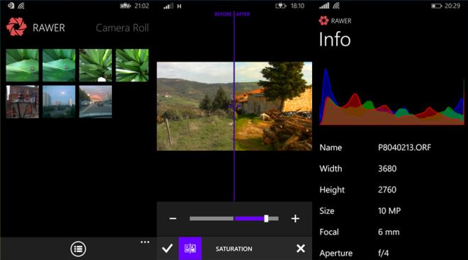 RAWER app screens