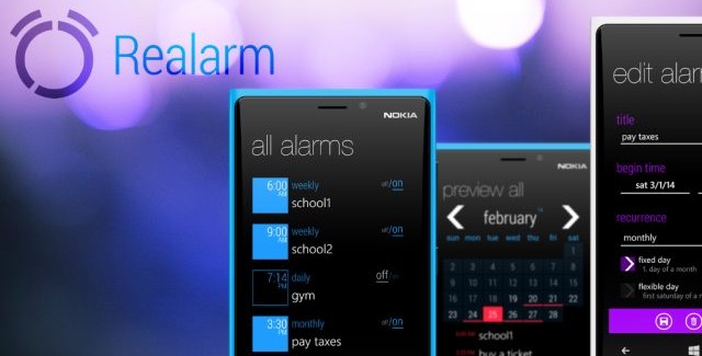 realarm app for windows phone