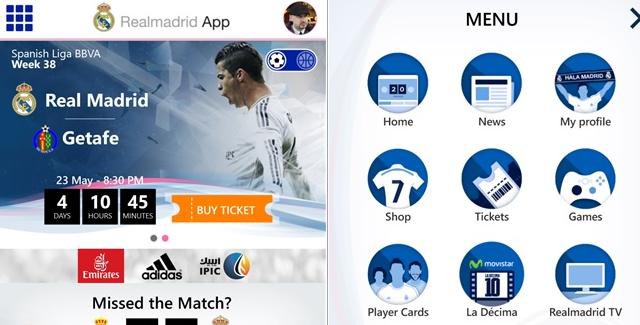 realmadrid fc app for windows phone