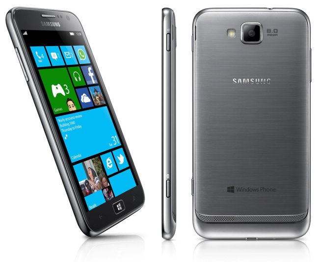 Front, side and back of Samsung Ativ S