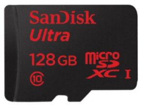 SanDisk ultra 128GB microSD card