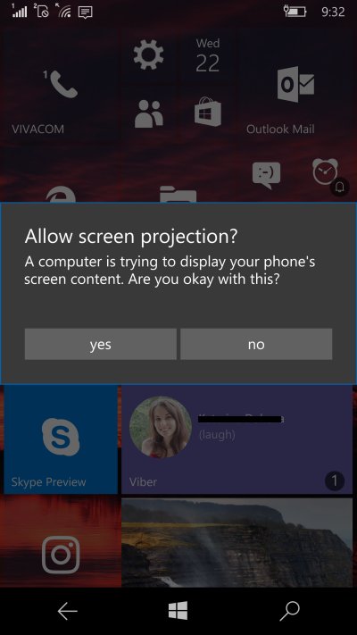 project screen