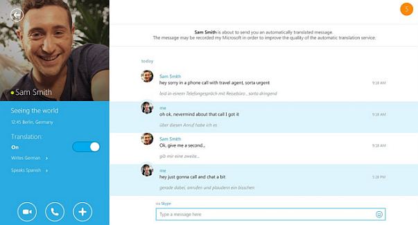 SKype Tranlsator screens