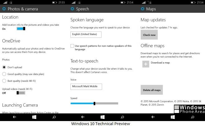 New Settings Windows 10 Technical Preview