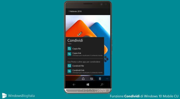New Share UI to arrive soon in Windows 10 Mobile