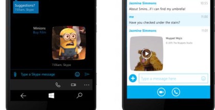 Skype for Windows pHone photo sharing