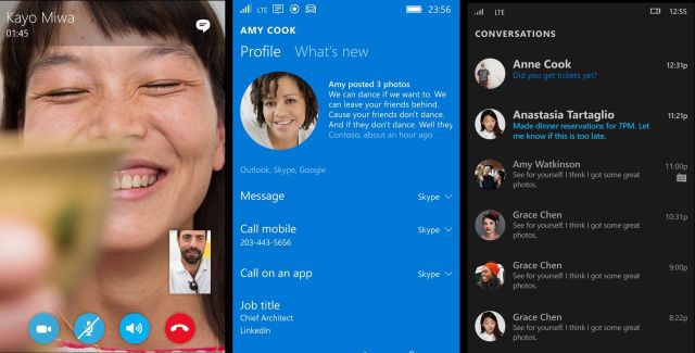 Skype Messaging app Windows 10 Mobile