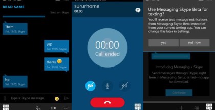 Messaging + Skype in Windows 10 Mobile