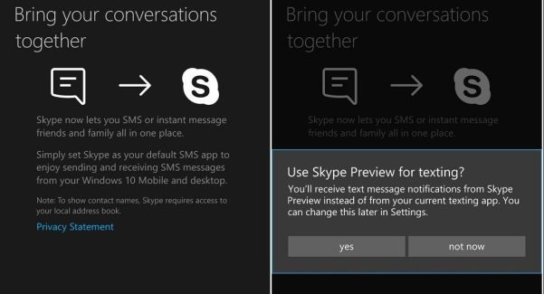 Skype SMS