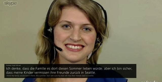Skype translator demo, Live voice calls translation