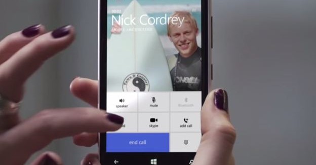 Skype for Windows Phone 8.1 screen