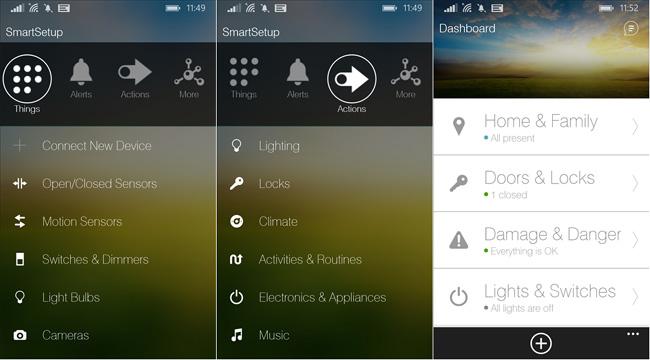 SmartThings Released a Windows  Phone app