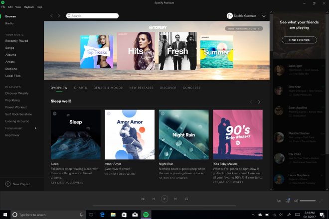 Spotify Music Store Windows 10 PC