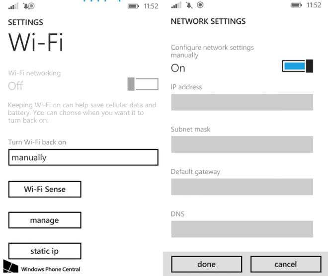 Static IP adresess