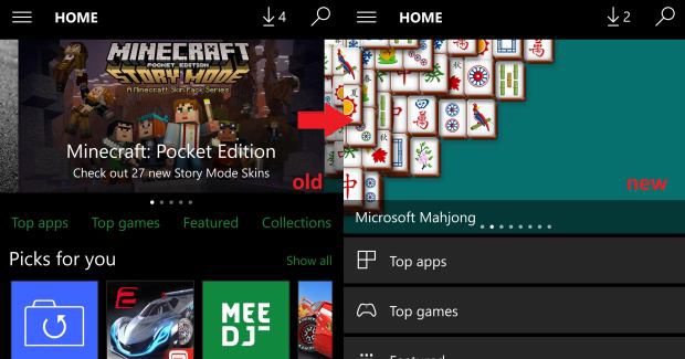 Insider Fast Ring gets revamped UI for the Store