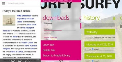 Surfy 4.0 browser with a new look