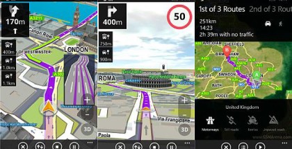 Sygic app for Windows phone
