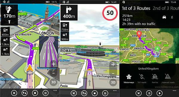 Sygic app for Windows phone