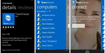 TeamViewer app for windows phone