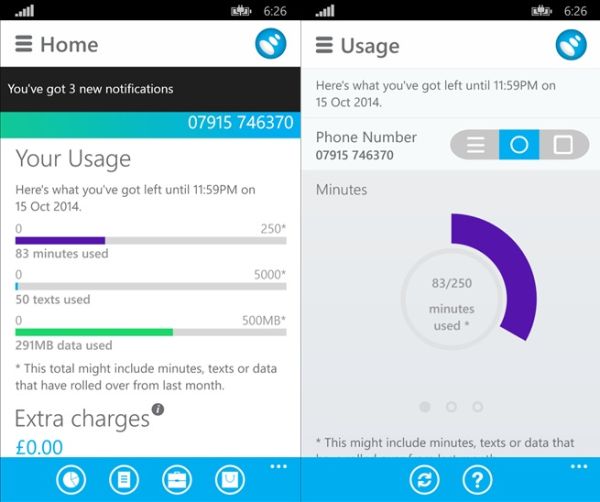 tesco mobile app screens for windows phone