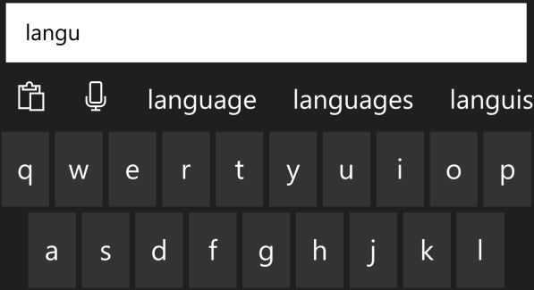 Keyboard text predictions
