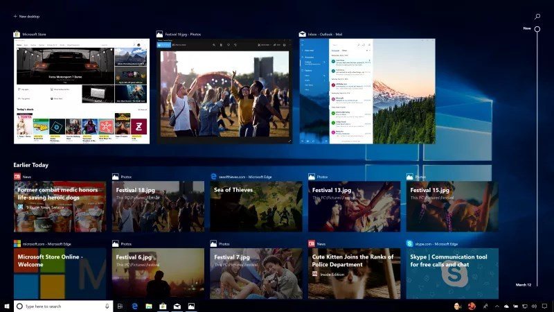 Windows 10 Timeline
