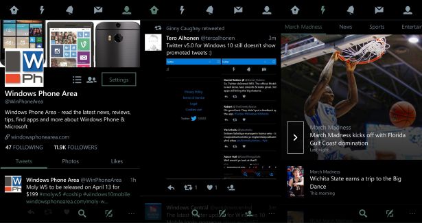 Twitter for Windows 10 Mobile ver 5.0