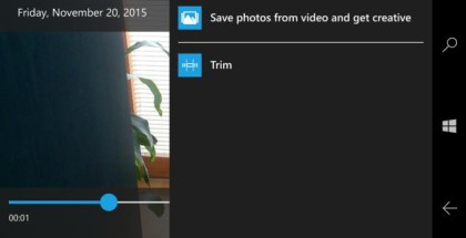 Photos video trimming app
