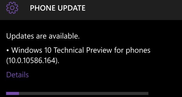 Windows 10 Mobile 10586.164
