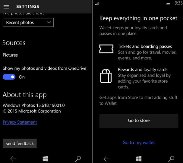 wallet app on 10158