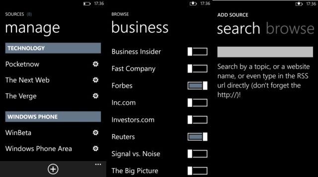 weave reader settings menu