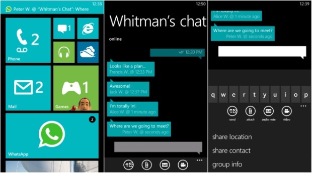 WhatsApp for Windows Phone updated