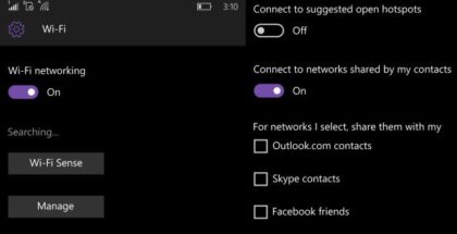 WiFi sense windows 10