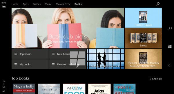 Windows 10 Store Books