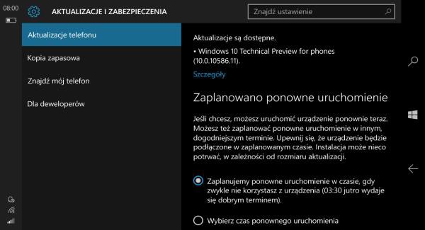 Windows 10 Mobile build 10586.11