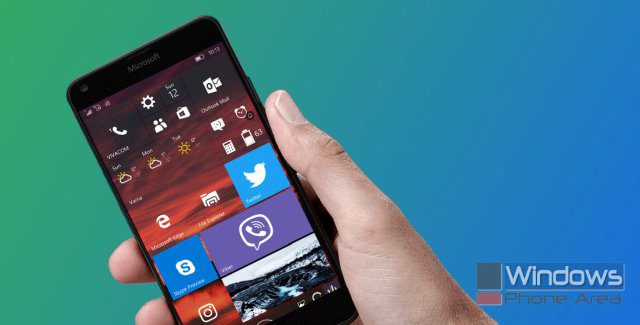 Windows 10 Mobile Lumia phone