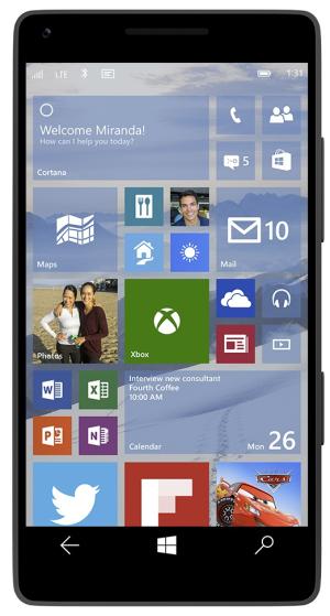 start screen on Windows 10 for phones
